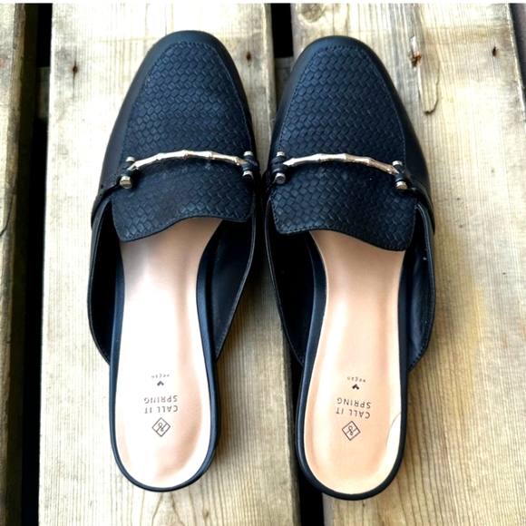 (6)🆕️🔥Call It Spring🔥 Black Slide On Flats/Loafer🥿 - Picture 4 of 6